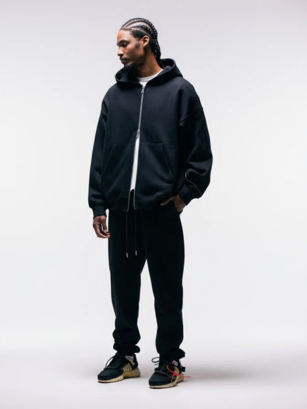 ANANKE Men’s Black‎ Fleece Joggers NWT Drawstring Sweatpants Lounge Size S